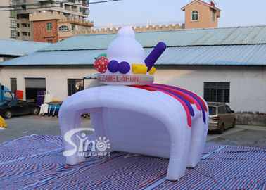 Custom inflatable ice cream kiosk stand both tent with LED light cover for Advertising Activities